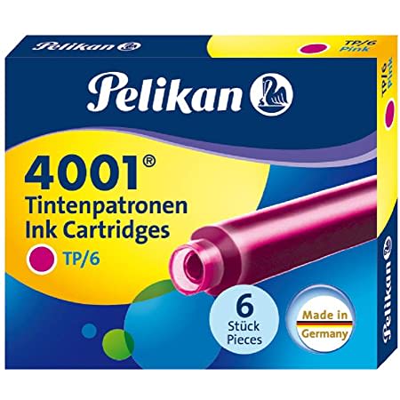 Repuesto para Pluma Pelikan 4001 6Und Rosado1