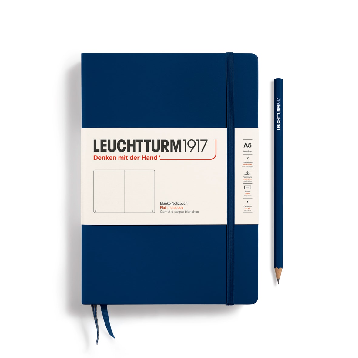 Libreta leuchtturm1917 Tapa Dura Mediana A5 Croquis, Navy1