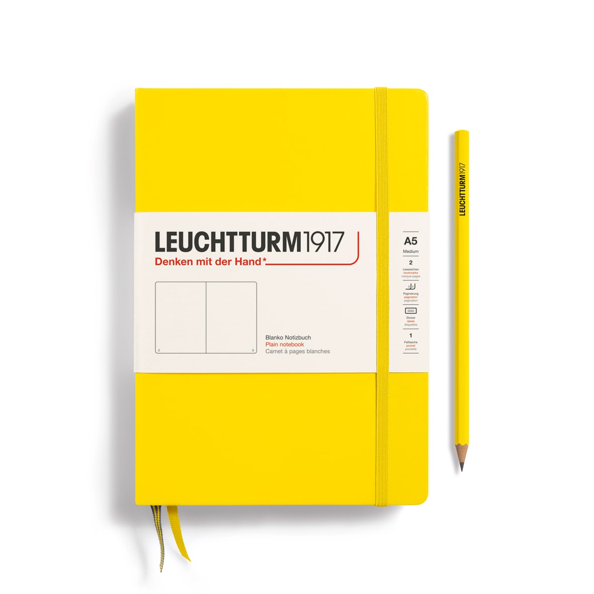 Libreta leuchtturm1917 Tapa Dura Mediana A5 Croquis, Lemon1