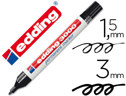 Marcador permanente edding e-3000 Negro1