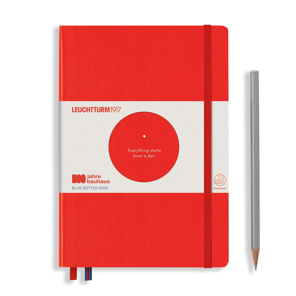 Libreta leuchtturm1917 Bauhaus Tapa Dura Mediana A5 , Red1