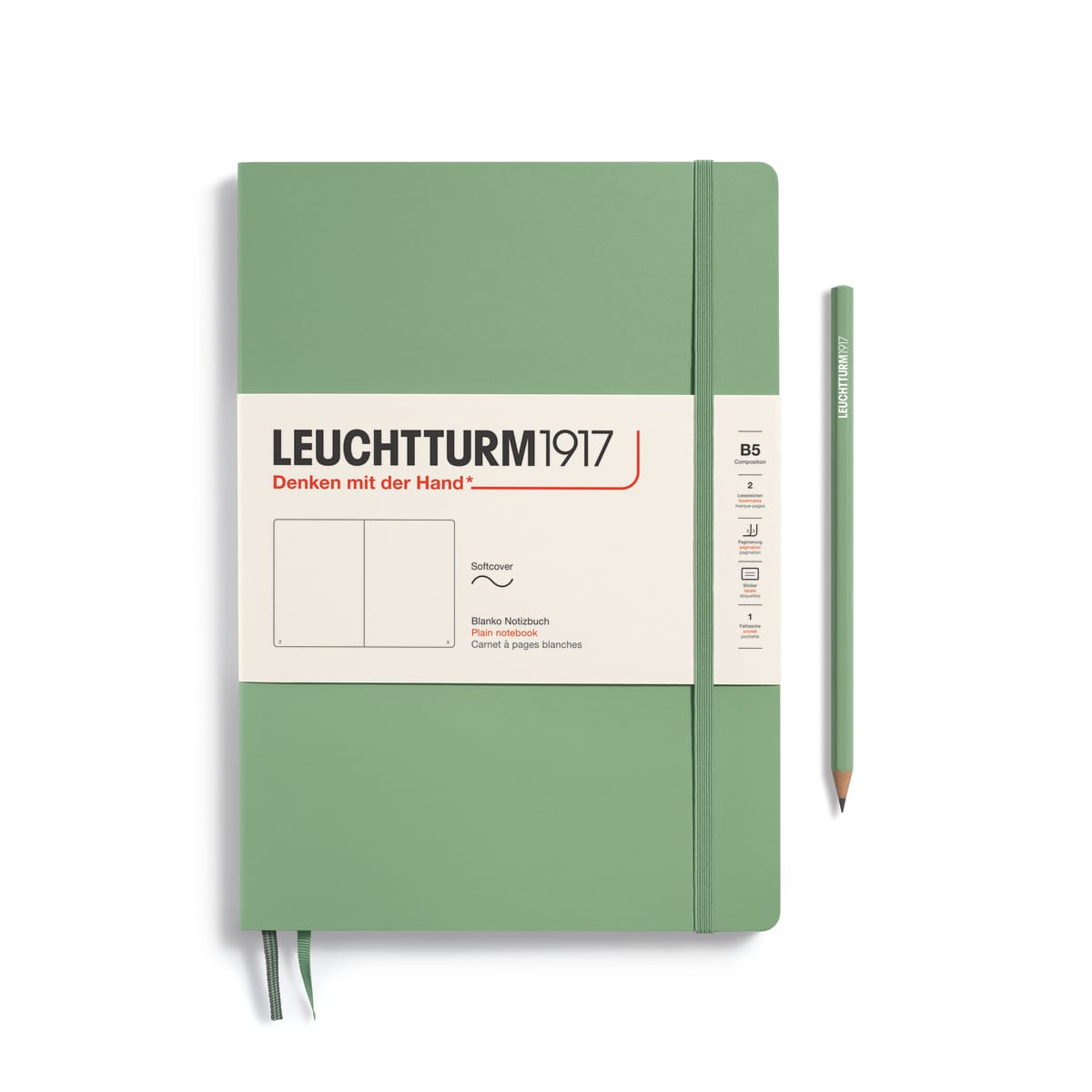 Libreta Composición Leuchtturm1917 T.Blanda B5 Croquis, Sage1