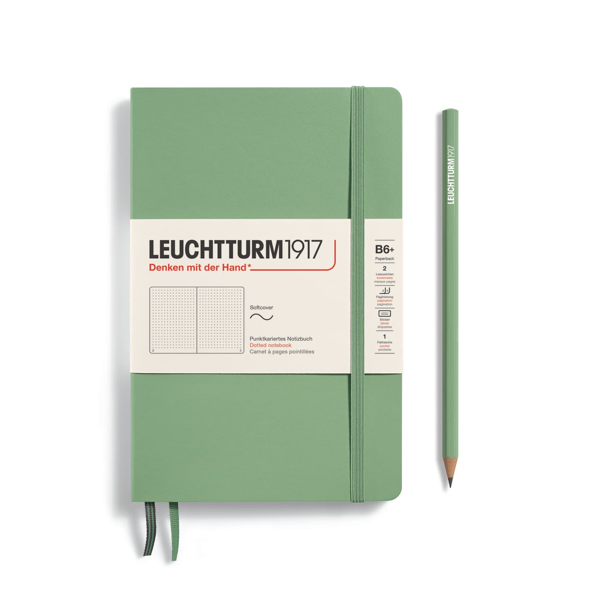 Libreta Leuchtturm1917 Tapa Blanda B6, Sage1