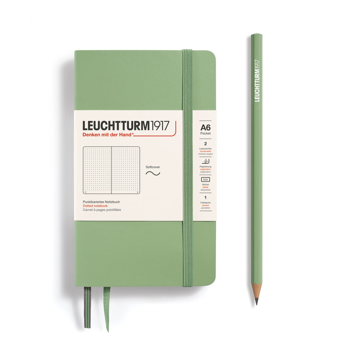Libreta Leuchtturm1917 Pocket Tapa Blanda A6 , Sage1