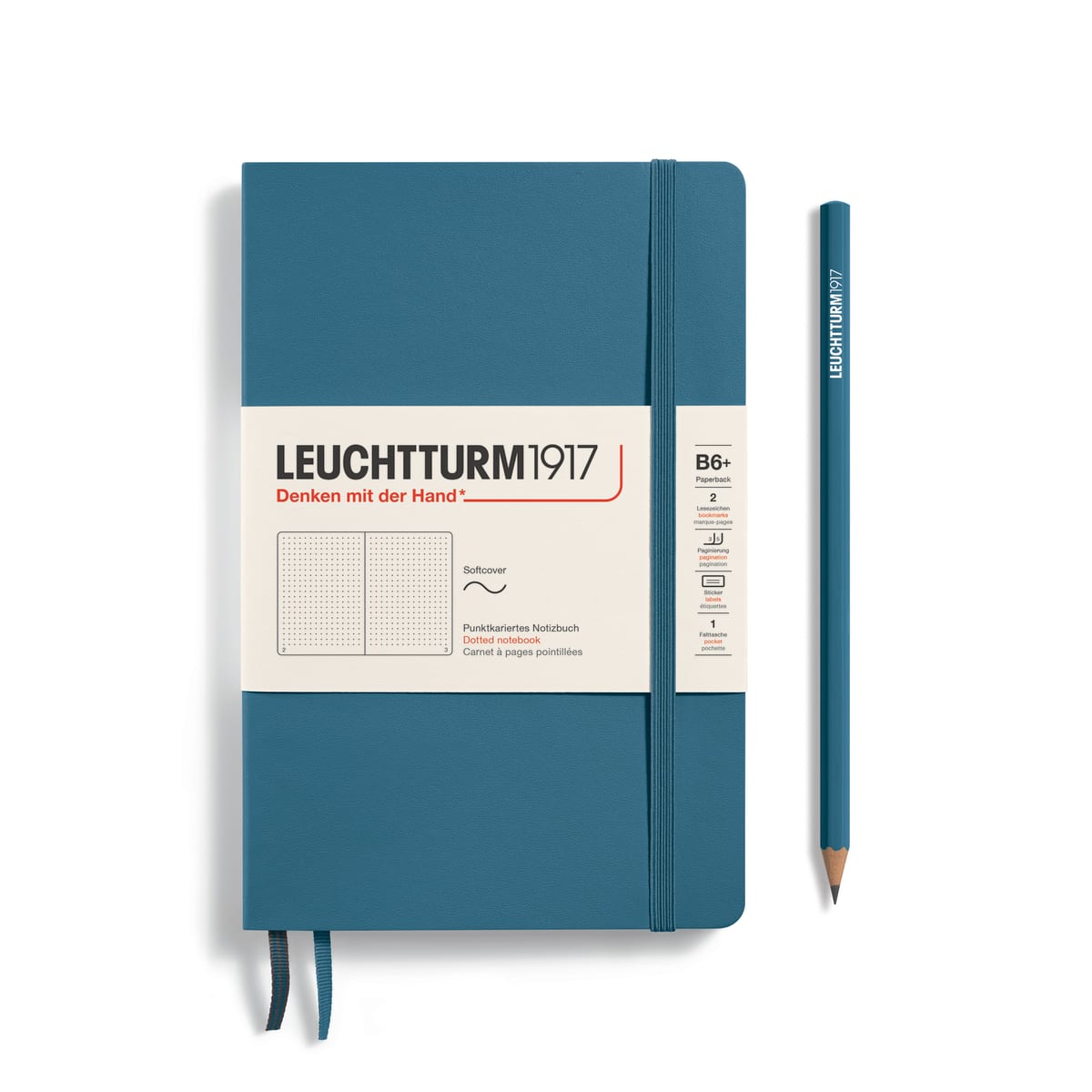 Libreta Leuchtturm1917 Tapa Blanda B6 Puntos, Stone Blue1