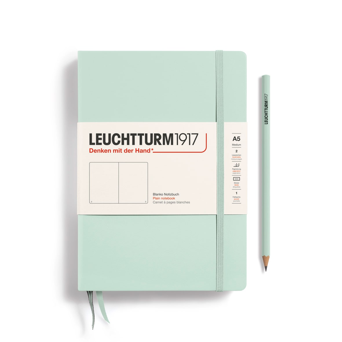 Libreta leuchtturm1917 T. Dura Mediana A5 Croquis Mint Green1