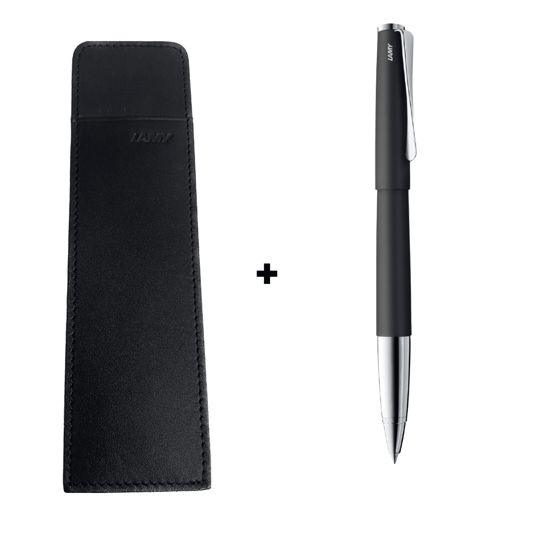 Roller 367 Studio Black + Estuche de Cuero Lamy de Regalo1
