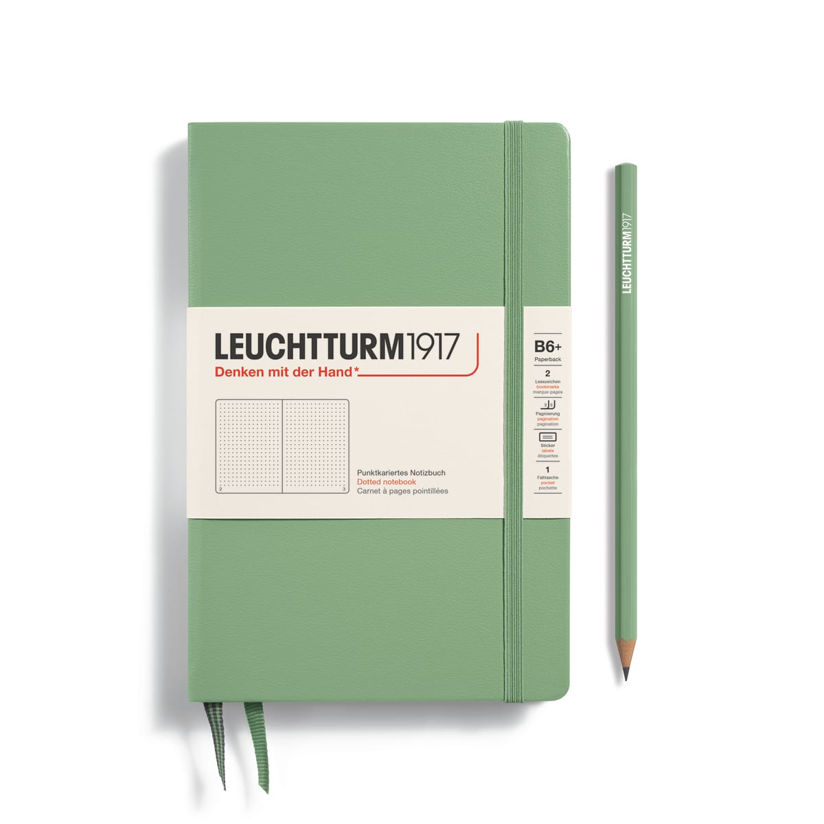 Libreta Leuchtturm1917 Tapa Dura B6+ 219P Puntos, Sage1