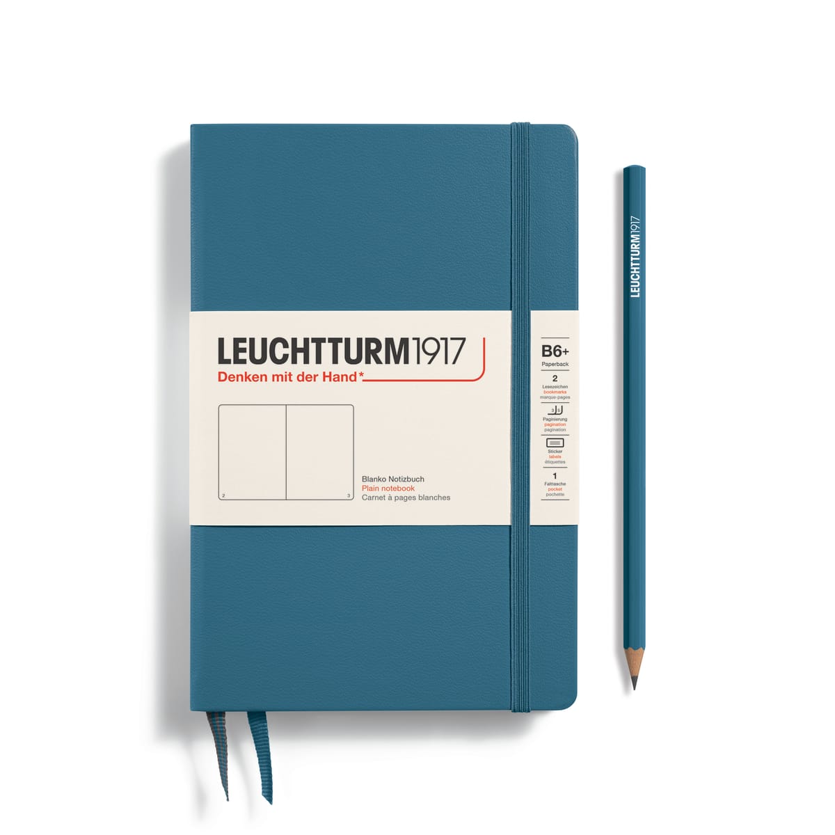 Libreta leuchtturm1917 Tapa Dura B6 Croquis, Stone Blue
