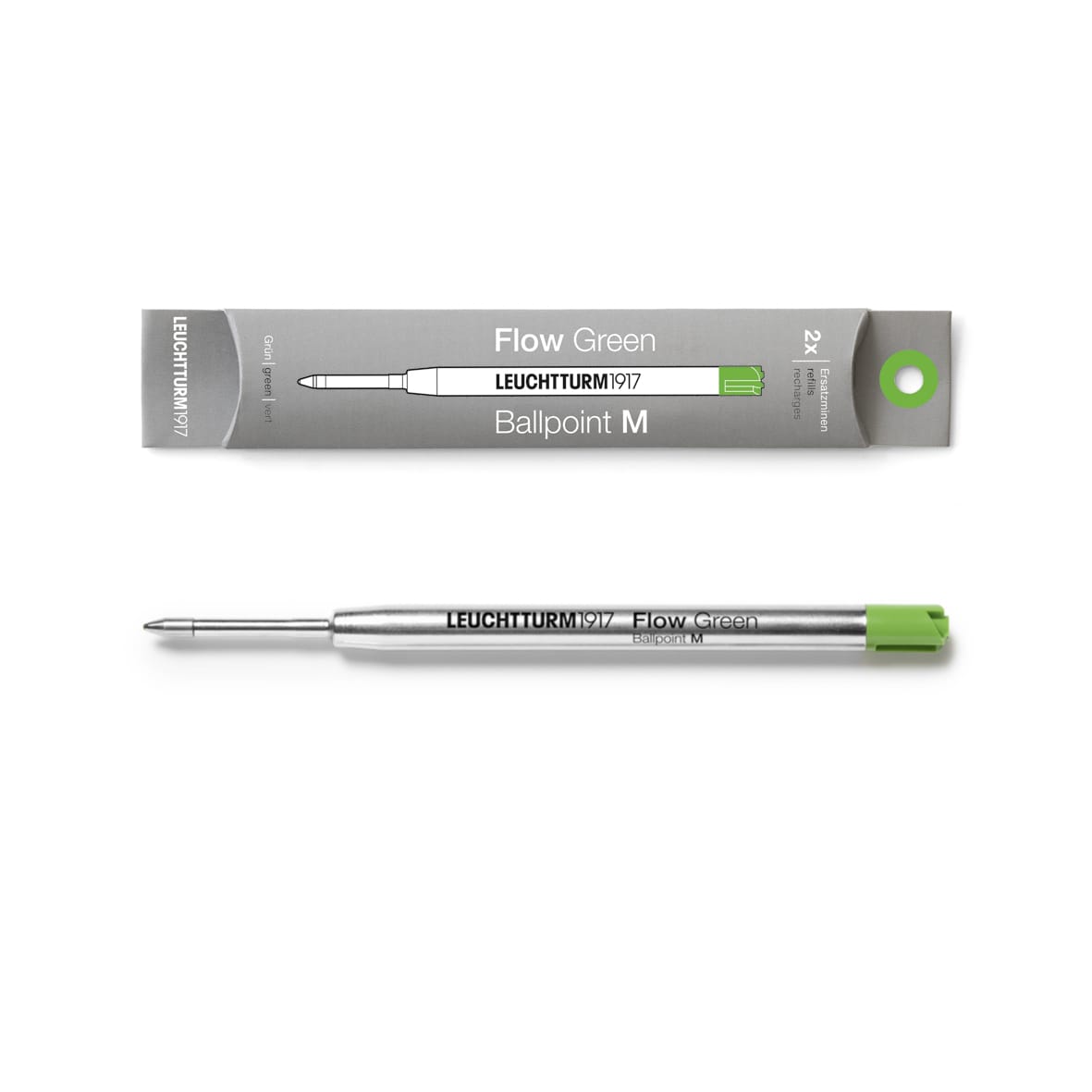 Pack leuchtturm1917 Doble Repuesto Drehgriffel Nr. 1 Bolígrafo M Green2