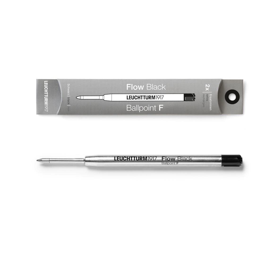 Pack leuchtturm1917 Doble Repuesto Drehgriffel Nr. 1 Bolígrafo F Black2