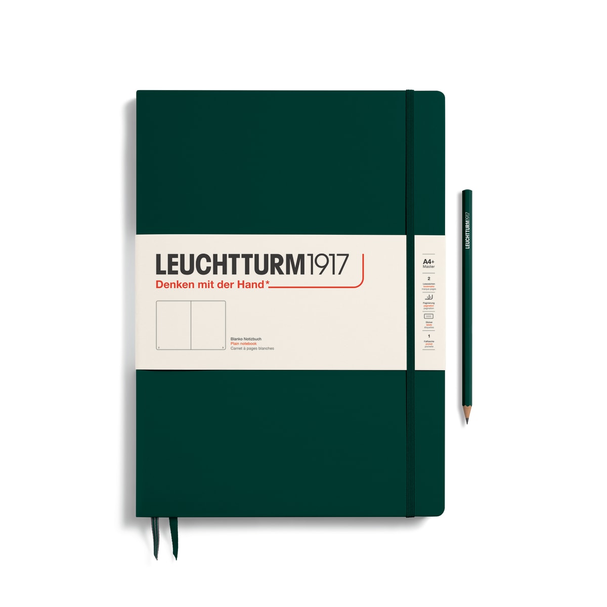 Cuaderno leuchtturm1917 Master Slim A4 Croquis, Forest Green