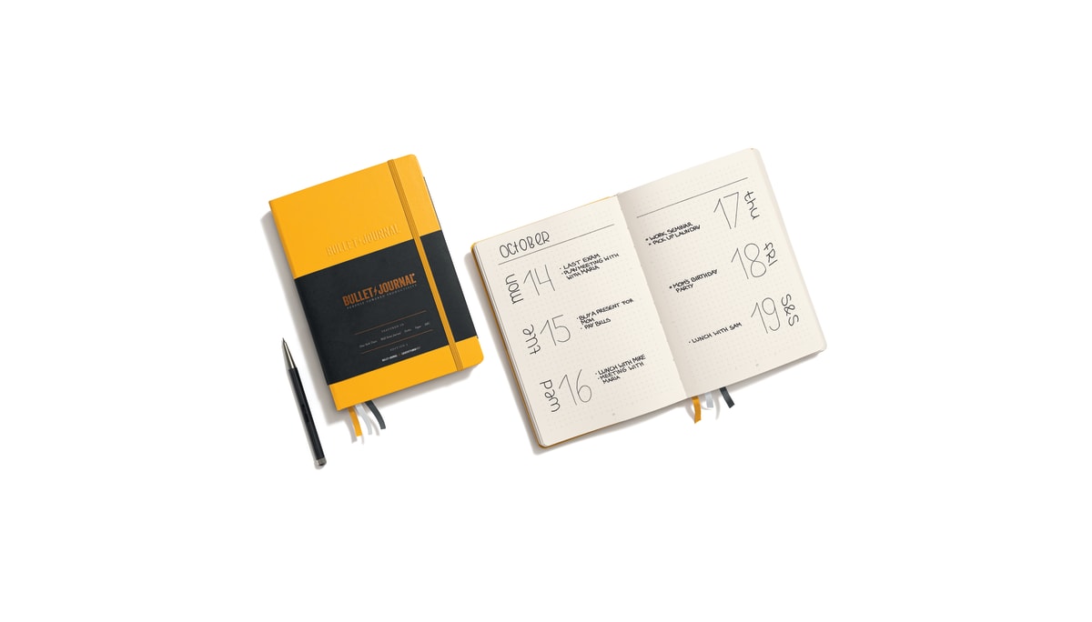 Bullet Journal 2 Leuchtturm1917 Mediano Tapa Dura Yellow2