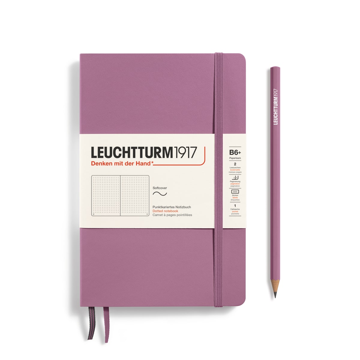 Libreta leuchtturm1917 Tapa Blanda B6 Puntos, Dusty Rose1