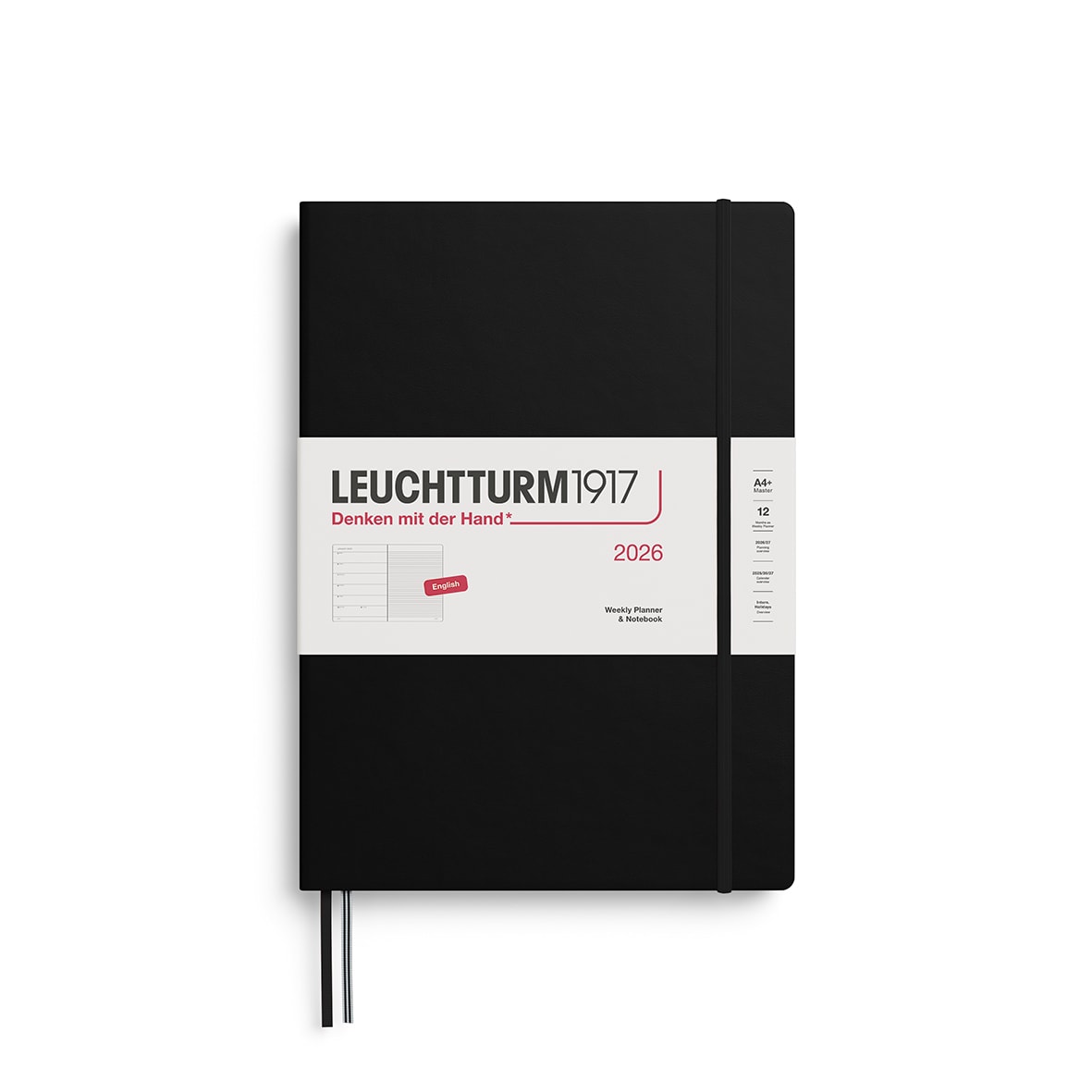 Agenda leuchtturm1917 2026 Semanal&Cuaderno Máster A4,Black