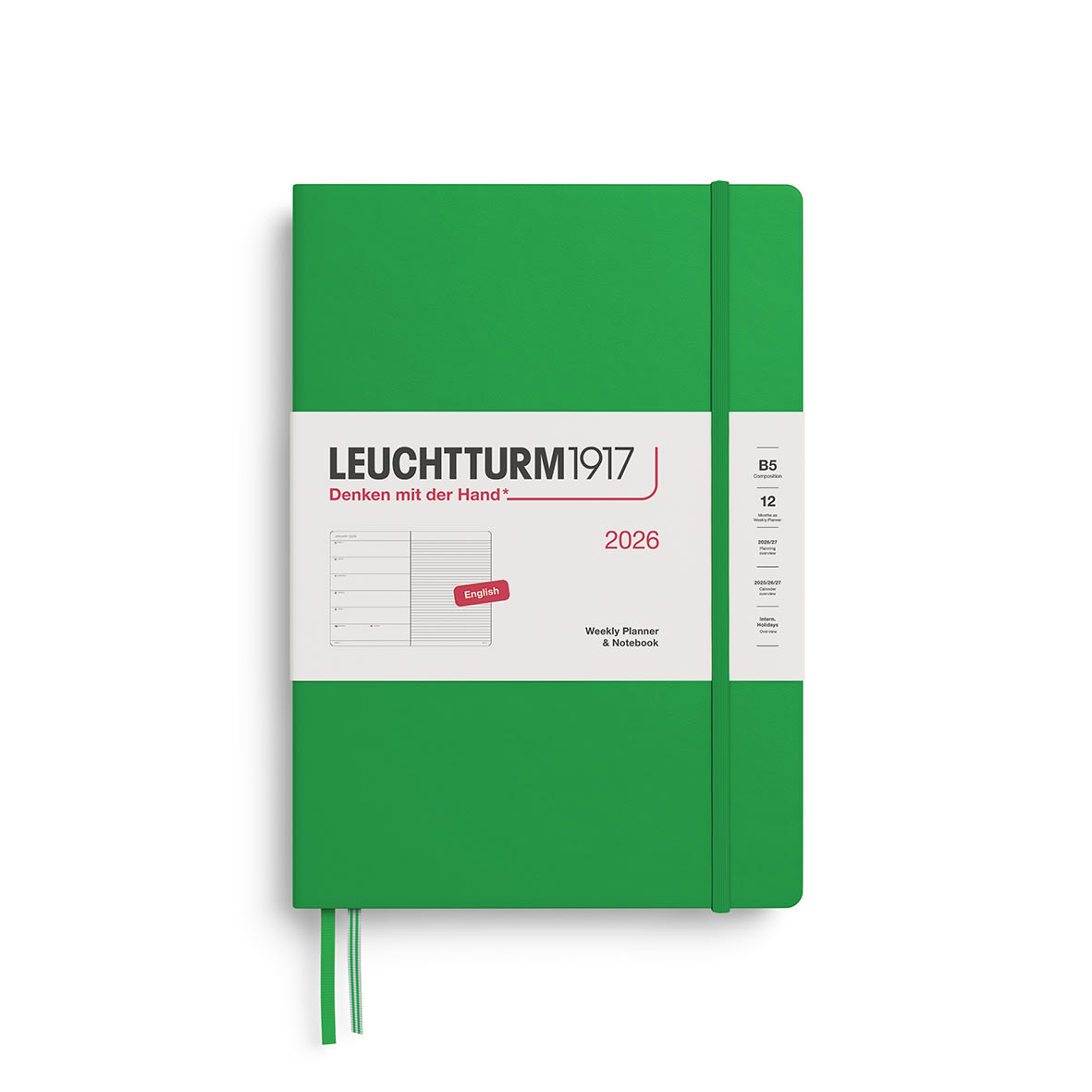 Agenda 2026 leuchtturm1917 Semanal &Libreta Composición Rojo1