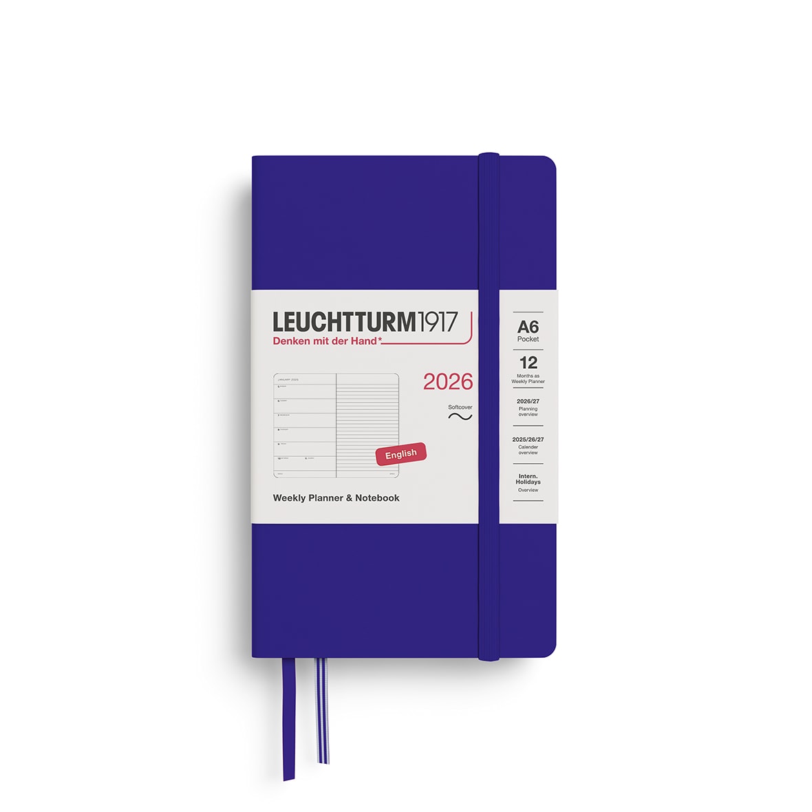 Agenda 2026 leuchtturm1917 Semanal & Libreta Pocket A6, Ink1