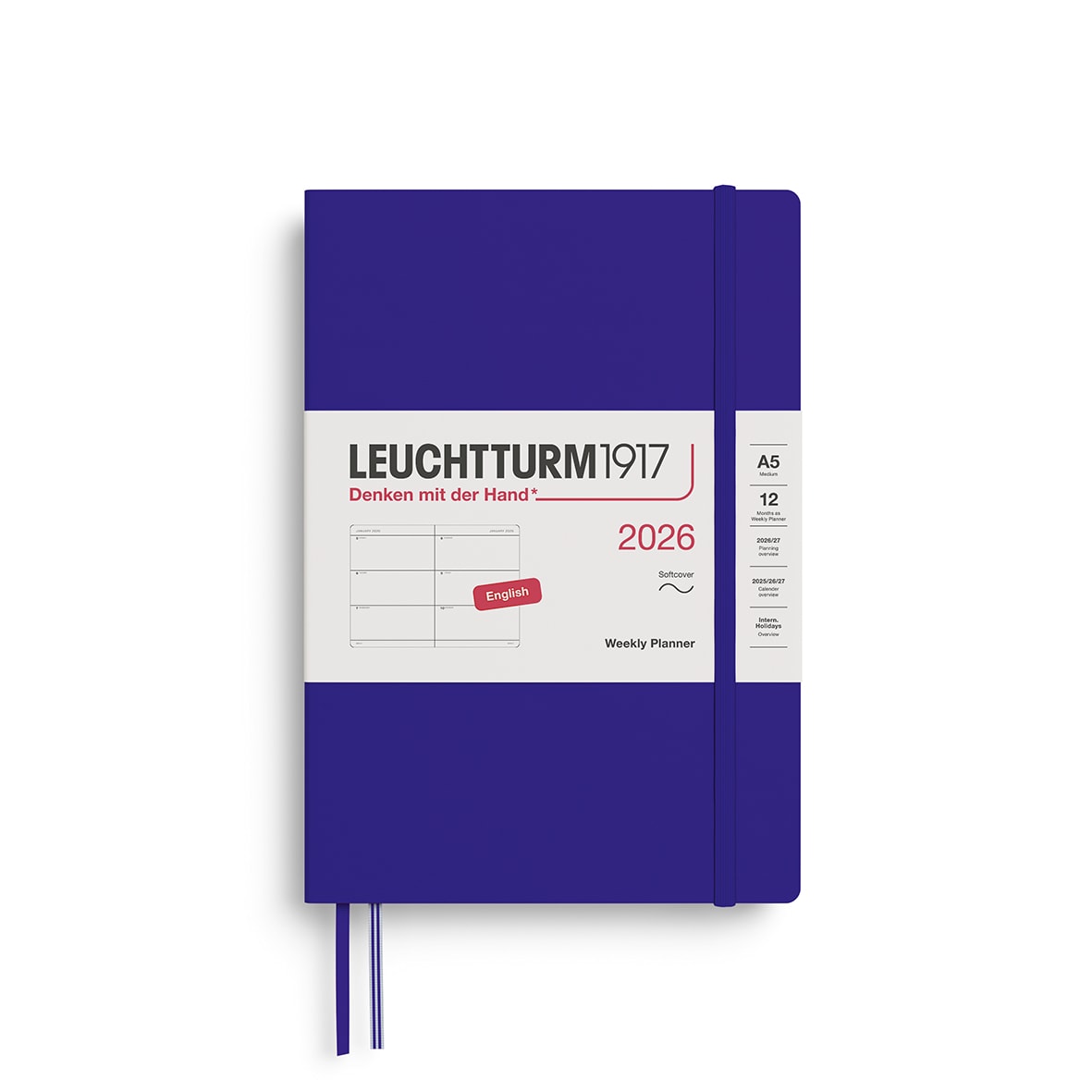 Agenda Leuchtturm1917 2026 Semanal Tapas Blandas A5, Ink1