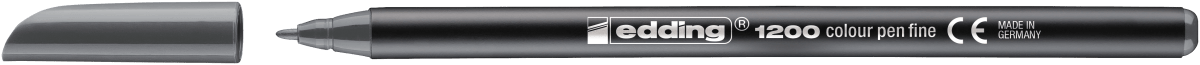 Marcador fibra Edding E-1200 Gris2
