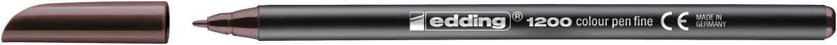 Marcador fibra Edding E-1200 Café oscuro