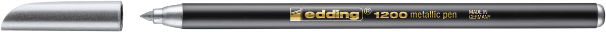 Marcador fibra Edding E-1200 Plateado metalizado