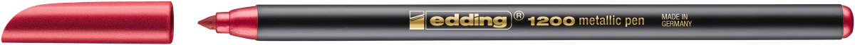 Marcador fibra Edding E-1200 Rojo metalizado2