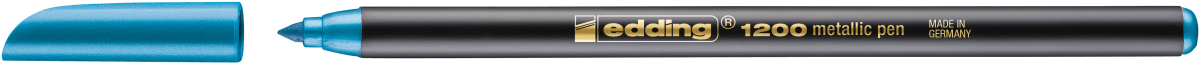 Marcador fibra Edding E-1200 Azul metalizado2
