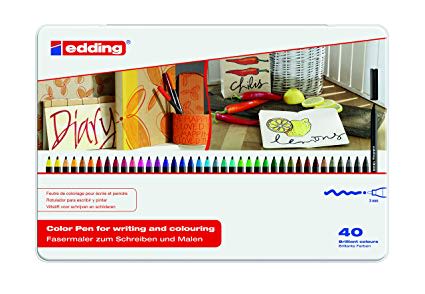 Set 40 marcadores fibra Edding E-1300 surtido1