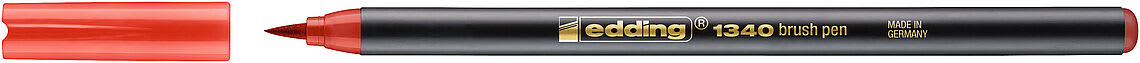 Marcador punta pincel Edding-1340 Rojo1