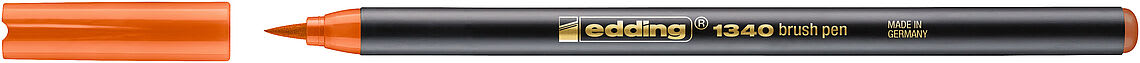 Marcador punta pincel Edding-1340 Naranjo1