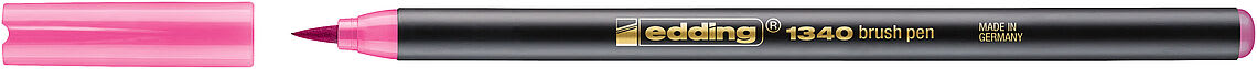 Marcador punta pincel Edding-1340 Rosado1