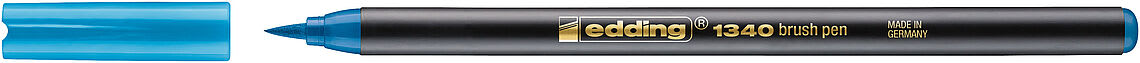 Marcador punta pincel Edding-1340 Celeste1