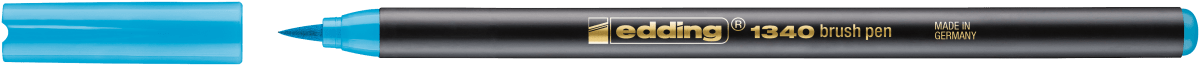 Marcador punta pincel Edding-1340 Aquamarino2