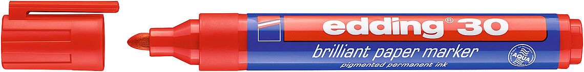 Marcador Brillante Papel edding E-30 Rojo