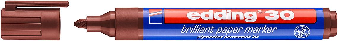 Marcador Brillante Papel edding E-30 Café