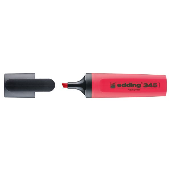 Destacador   Edding  E-345 Rojo 1