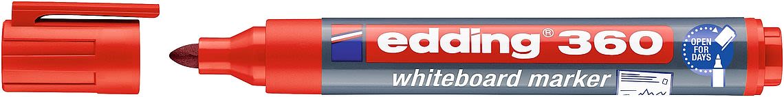 Marcador para pizarras blancas Edding 360 Rojo