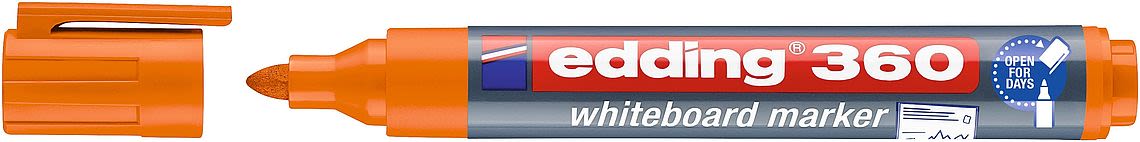 Marcador para pizarras blancas Edding 360 Naranjo1
