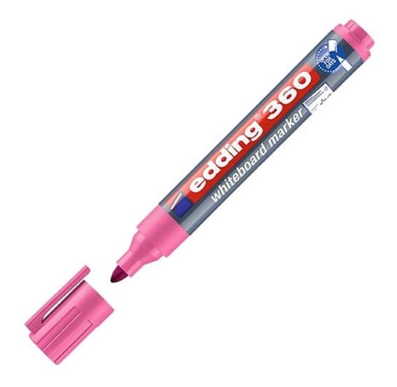 Marcador para pizarras blancas Edding 360 Rosado2