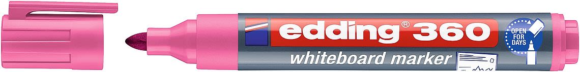 Marcador para pizarras blancas Edding 360 Rosado1