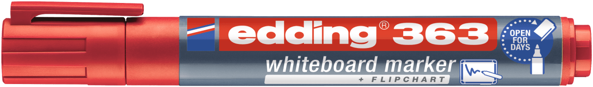 Marcador pizarras blancas Edding 363 Rojo1