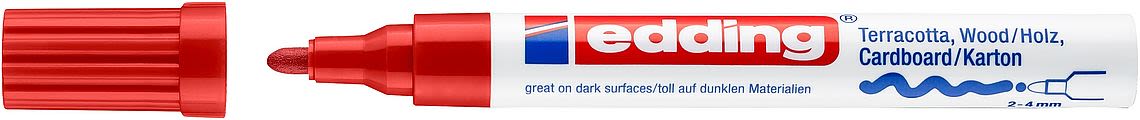 Marcador Decorativo Edding E-4000 Rojo1