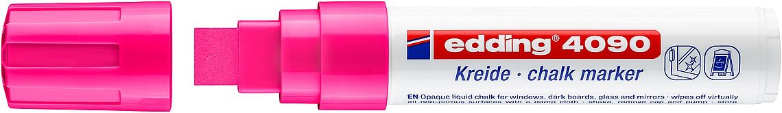 Marcador tiza Edding E-4090 Rosado Fluor1