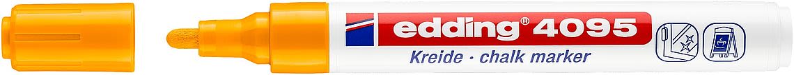 Marcador de tiza edding 4095   Naranja Fluor1