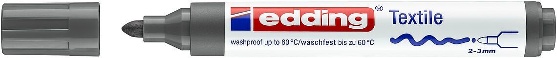 Marcador textil Edding E-4500 Gris1