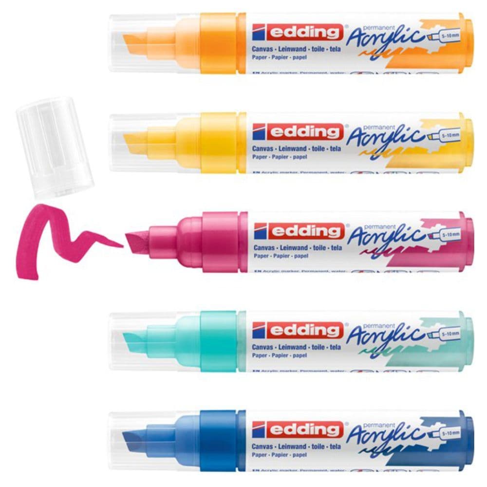e-5000/5S Set Marcadores Acrílico Colores abstractos 5-10mm2