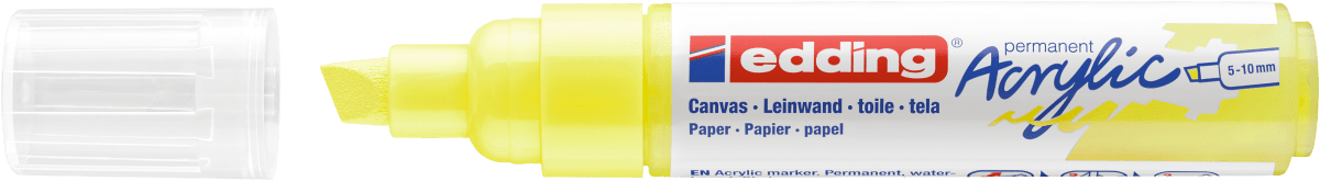 Marcador Acrílico trazo grueso Edding e-5000 Amarillo neón2