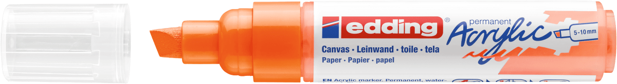 Marcador Acrílico trazo grueso Edding e-5000 Naranjo neón2