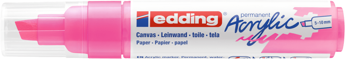 Marcador Acrílico trazo grueso Edding e-5000 Rosado neón1