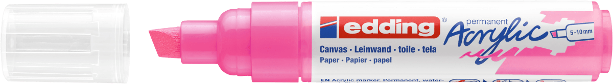 Marcador Acrílico trazo grueso Edding e-5000 Rosado neón2